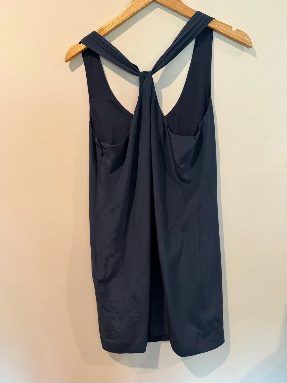 J. Crew Navy Twist-Back Mini Dress